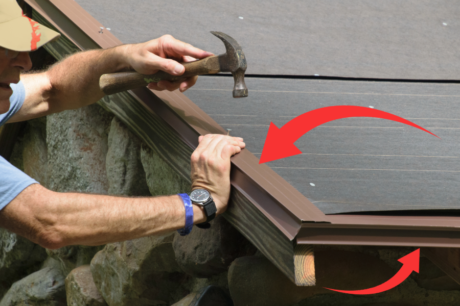 inspecting the drip edge flashing