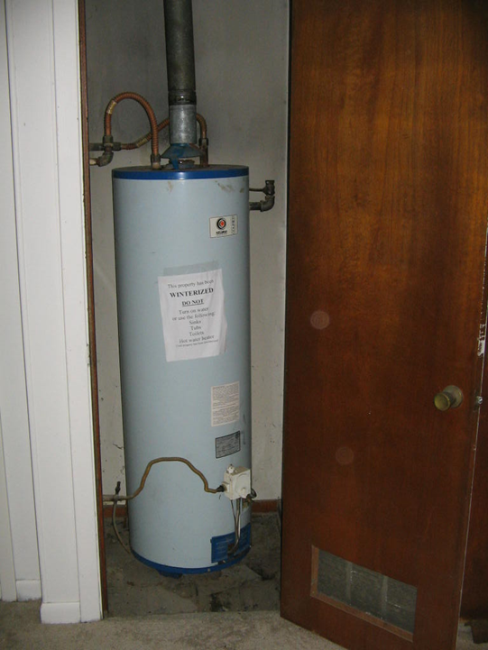 water heater back drafting in a closet found on a home inspection