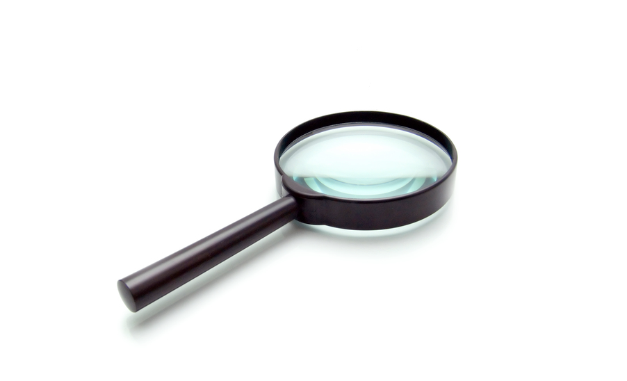 home inspector's magnifying glass